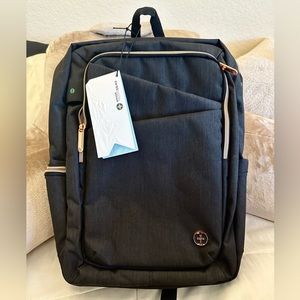 Swissdigital Design - Katy Rose Laptop Backpack 15.6” - Black & Rose Gold NEW